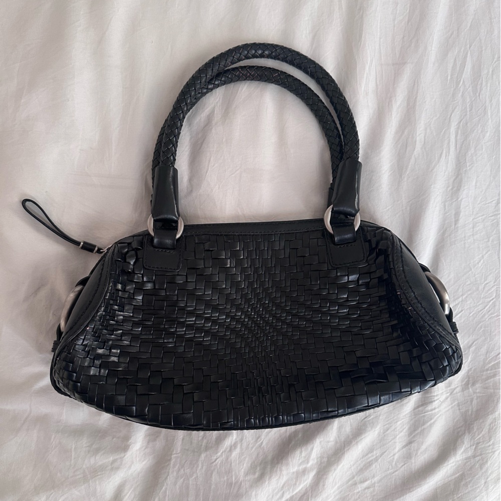 Cole Haan Black Textured Shoulder Bag